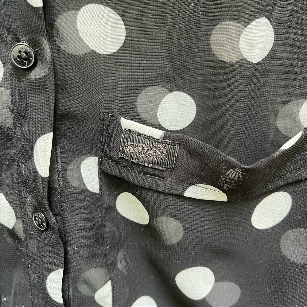 Guess Sheer Polka Dot Button Down - image 3